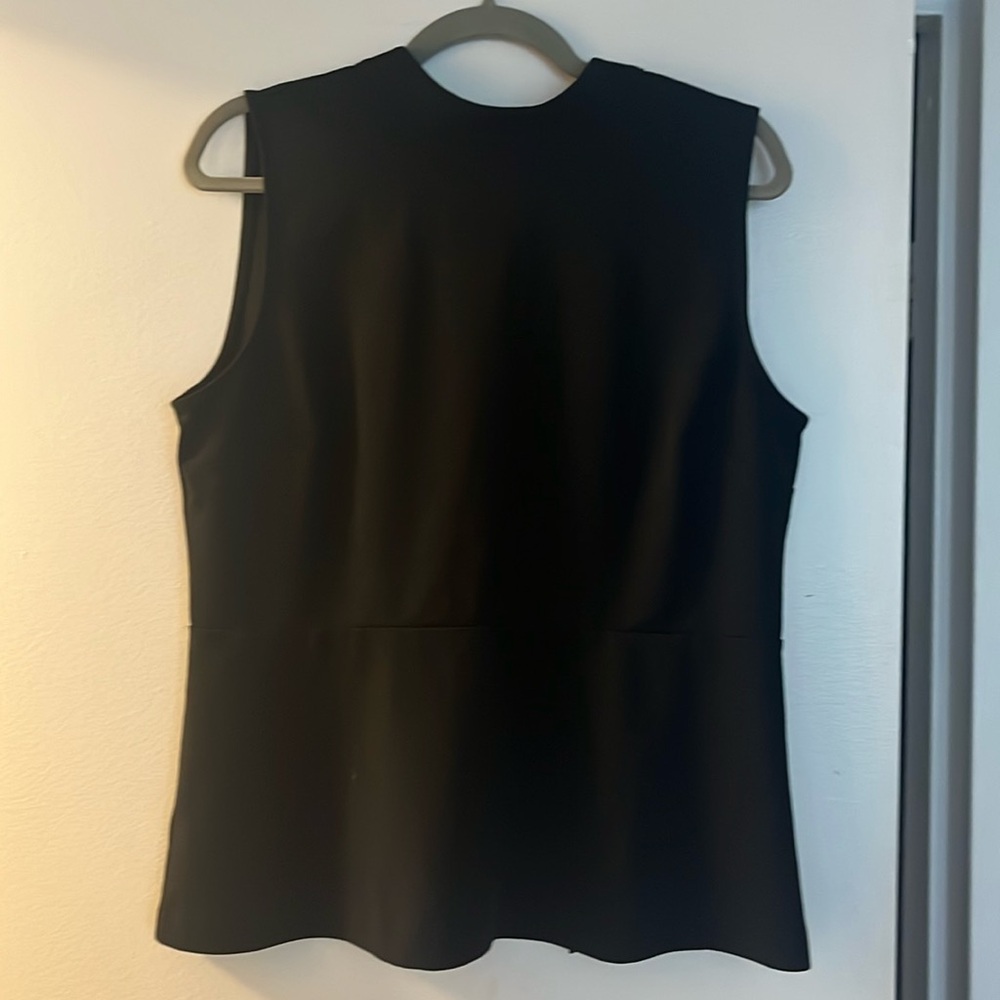Ann Taylor black peplum top size L